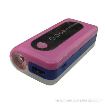 5200mAh Power Bank with LED Torch, Fashionable Design